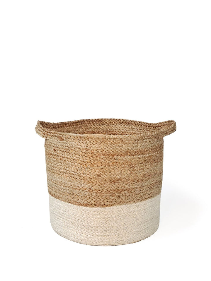 Kata Colorblock Basket – Handwoven Storage for Modern Living Brown Ares