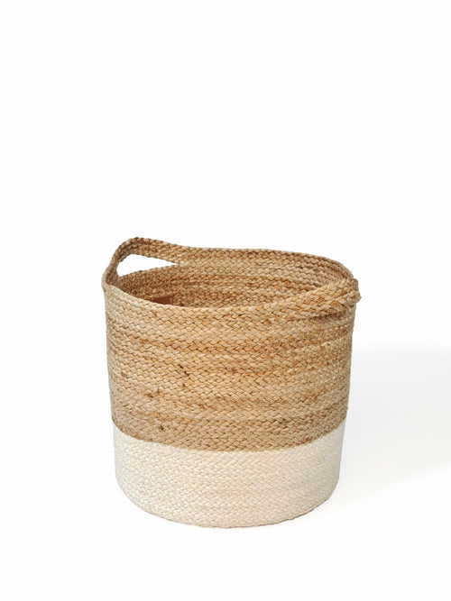 Kata Colorblock Basket – Handwoven Storage for Modern Living Brown Ares