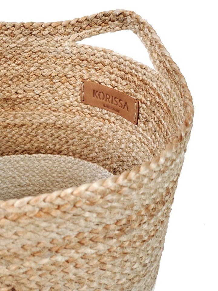 Kata Colorblock Basket – Handwoven Storage for Modern Living Brown Ares