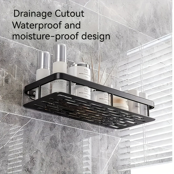 Rust-Resistant No-Drill Bathroom Hanging Shelf with 2 Space-Saving Shelves – Easy Wall Mount Organizer for Shower & Multi-Room Use Champagne Apollo