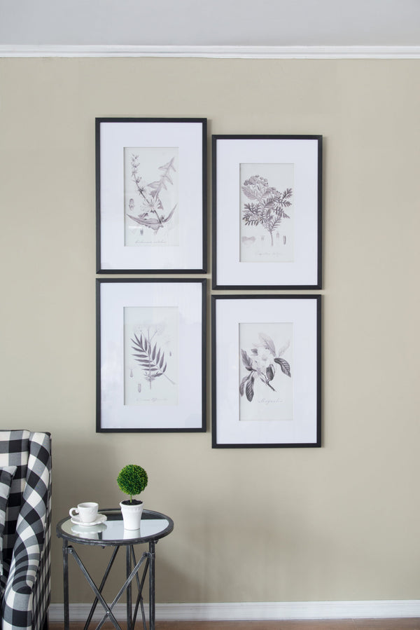 Set of 4 Botanical Wall Art Prints, Home Decor for Living Room, Dining Room, Bedroom, Hallway, 20' x 28' GH Modern Living
