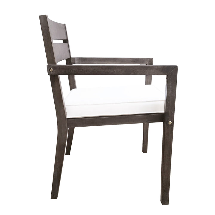 7-Piece Outdoor Acacia Wood Dining Set – Burly Wood Table and 6 Chairs with Cushions, Weather-Resistant Patio Furniture for Garden, Balcony, Backyard Sangria Beech