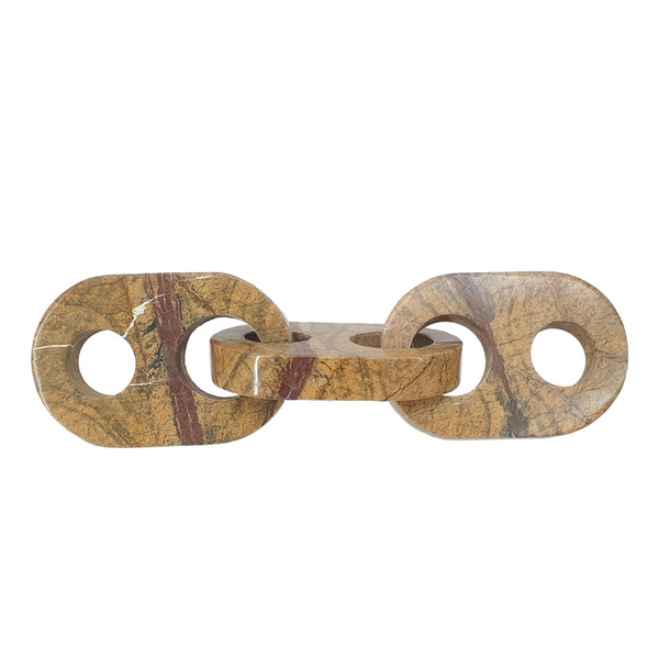 14.6x4.1x4.1' Decorative Marble Chain Sculpture,Brown GH Modern Living