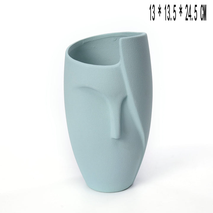 Girl Face Planter Pot – 9.65" Ceramic Head Vase with Anti-Skid Base, No Drainage, for Succulents & Indoor Decor Jade Ariadne