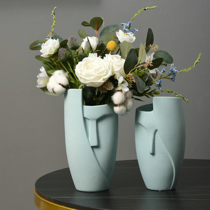 Girl Face Planter Pot – 9.65" Ceramic Head Vase with Anti-Skid Base, No Drainage, for Succulents & Indoor Decor Jade Ariadne