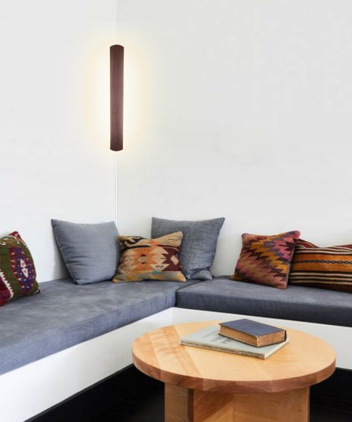 Hover Plank 3" W Solid Wood Corner/Wall Accent Light – Plug-In Floating LED Light with Dimmer – Modern Oak Finish by Home Thulite