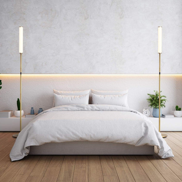 O’Bright 360° LED Cylinder Floor Lamp – Touch & Remote Control Standing Lamp, Dimmable with Adjustable Color Temperature (3000K–6000K), Smart Plug Compatible Peach Maple