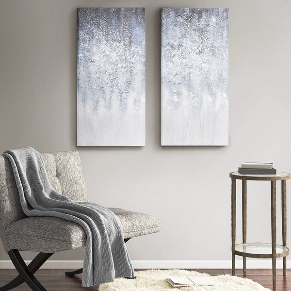 Heavily Embellished 2-piece Canvas Wall Art Set GH Modern Living