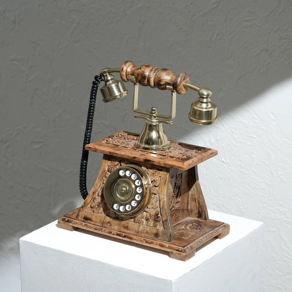 Decorative Vintage Telephone-Tabletop Object-9.5X6X9.7' GH Modern Living
