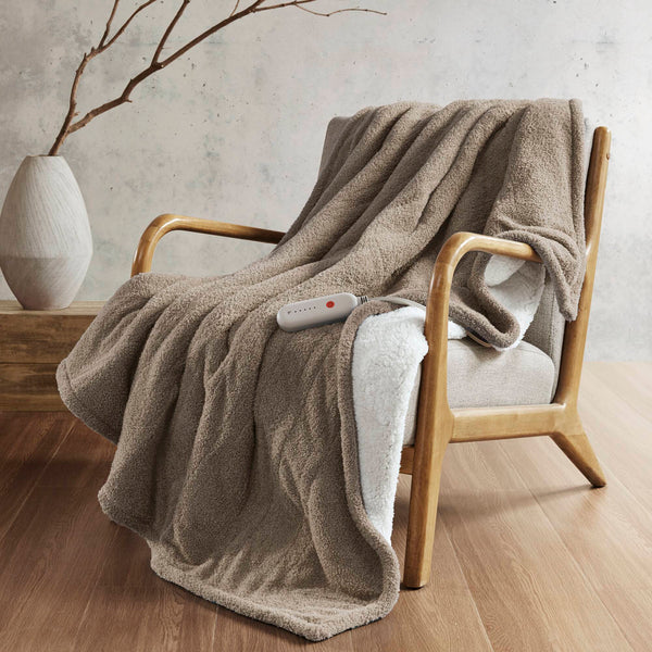 Dream Soft Heated Throw Blanket, 50x60' – Brown (1 Piece) GH Modern Living