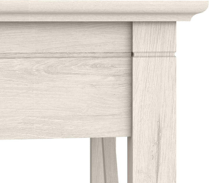 Bush Furniture Key West 60W L-Shaped Desk – Farmhouse Style Corner Desk for Home Office, Weathered Finish Peach Maple