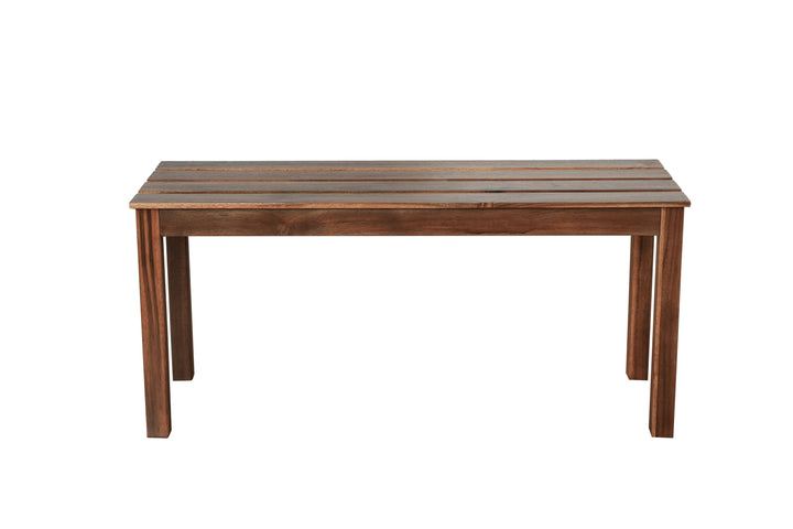 6-Piece Outdoor Acacia Wood Dining Set – Includes Table, Bench & 4 Chairs – Modern Patio Furniture for Garden, Balcony, or Deck (Brown) Sangria Beech