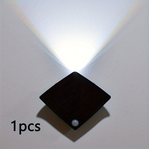 Human Sensing Uplight Wall Lamp – Battery-Powered Freestanding Modern Decor with Brushed Finish Champagne Apollo