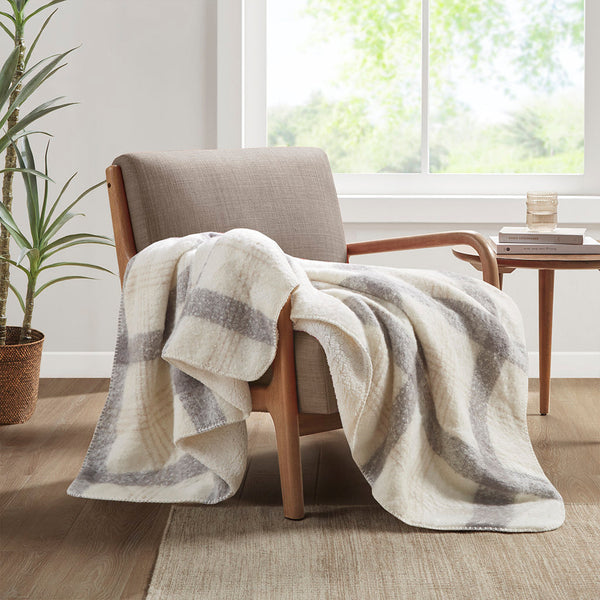 Faux Mohair to Sherpa Throw GH Modern Living