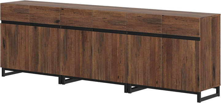 Modern TV Stand for TV's up to 100 Inch, 3 in 1 Entertainment Center Peach Maple