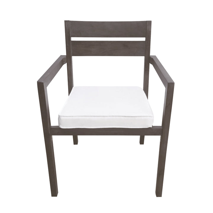 7-Piece Outdoor Acacia Wood Dining Set – Burly Wood Table and 6 Chairs with Cushions, Weather-Resistant Patio Furniture for Garden, Balcony, Backyard Sangria Beech