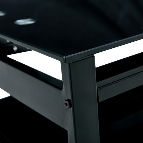 Modern Lift-Top Glass Coffee Table – 2-Layer Tempered Glass, Black, 37.8" CJDropshipping