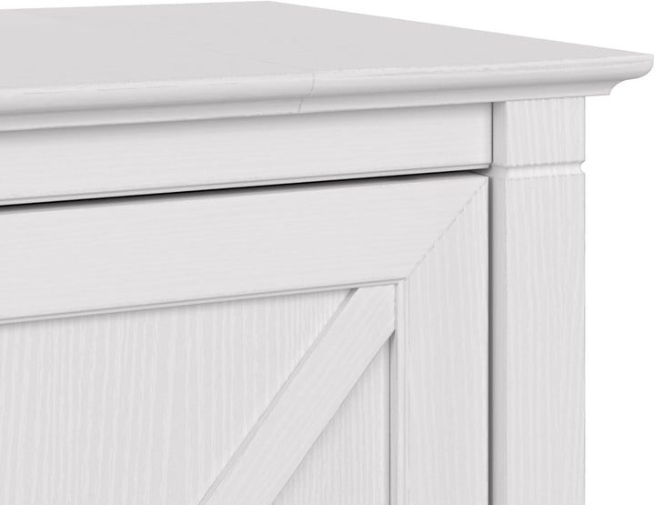 Modern Farmhouse 2-Drawer File Cabinet – Rustic Home Office Storage with X Accents, Full-Extension Drawers & Wall Safety Hardware – Key West Collection Peach Maple