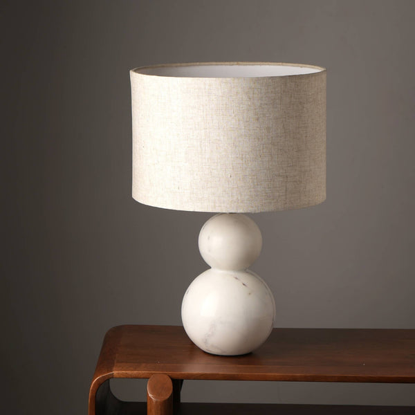 Jack Modern White Marble Table Lamp – Sleek & Stylish Home Lighting-12X12X18' GH Modern Living
