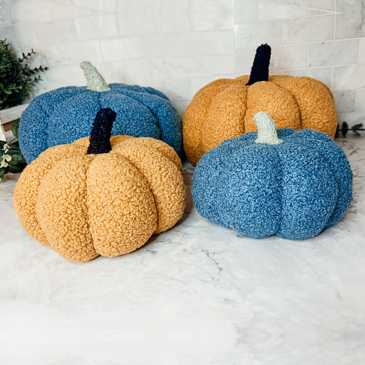 Velvet Plush Blair Pumpkins II – Fall Throw Pillow Décor Cerise Thalassa