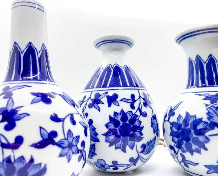 Blue & White Chinoiserie Canton Vases – Hand-Painted Ceramic Mediterranean Decor Cerise Thalassa
