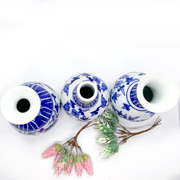 Blue & White Chinoiserie Canton Vases – Hand-Painted Ceramic Mediterranean Decor Cerise Thalassa