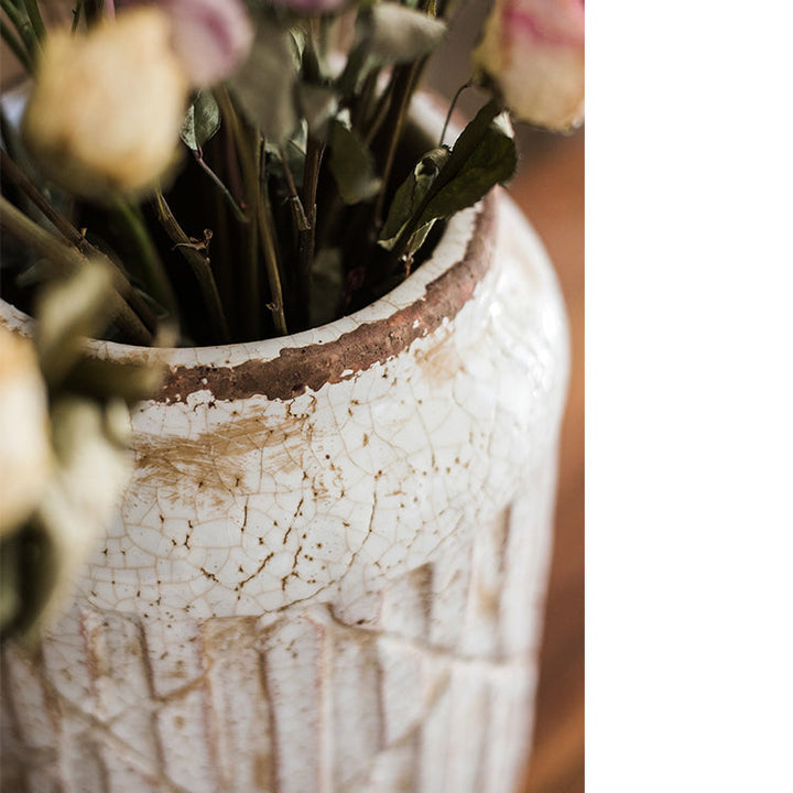 Handmade Ceramic Vase with Textured Finish – Small, Medium & Large Sizes – White, Tan & Mixed Colors Sangria Uranus