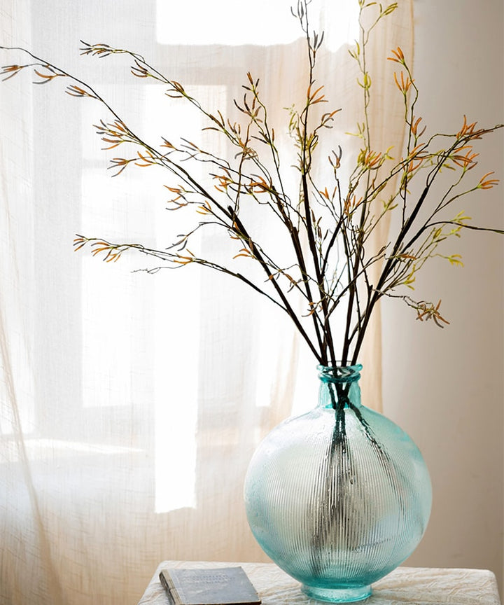 Artificial Japanese Zen Style Sedge Faux Stem 51.9" Tall Sangria Uranus