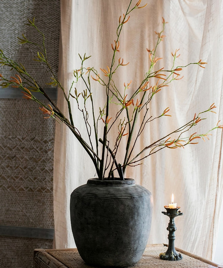 Artificial Japanese Zen Style Sedge Faux Stem 51.9" Tall Sangria Uranus