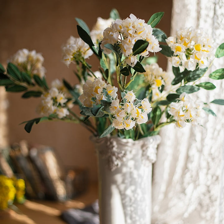 Handmade Faux Silk Senna Plant Flower Stem – Realistic Artificial Silk Flowers (Pink, White, Yellow) Sangria Uranus