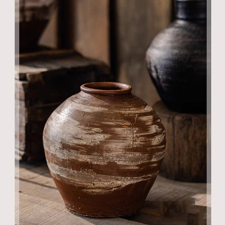 Large Dark Gray Terracotta & Concrete Outdoor Planter – Durable Modern Garden Pot, Available in 3 Sizes Sangria Uranus