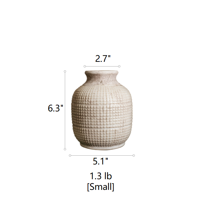 Handmade Ceramic Vase with Textured Finish – Small & Large Sizes in White, Tan & Mixed Colors Sangria Uranus