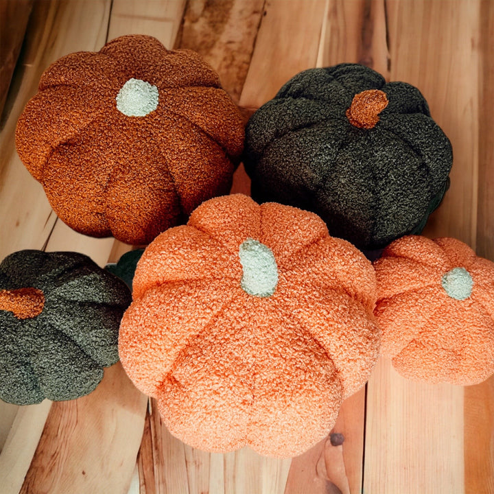 Velvet Plush Blair Pumpkins II – Fall Throw Pillow Décor Cerise Thalassa