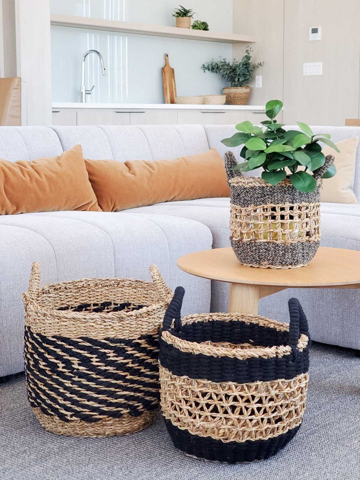 Ula Mesh Basket – Black Metal Organizer for Modern Storage Brown Ares