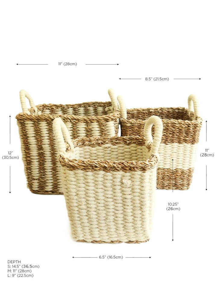 Ula Storage Basket – Handwoven Natural Organizer for Home Décor Brown Ares