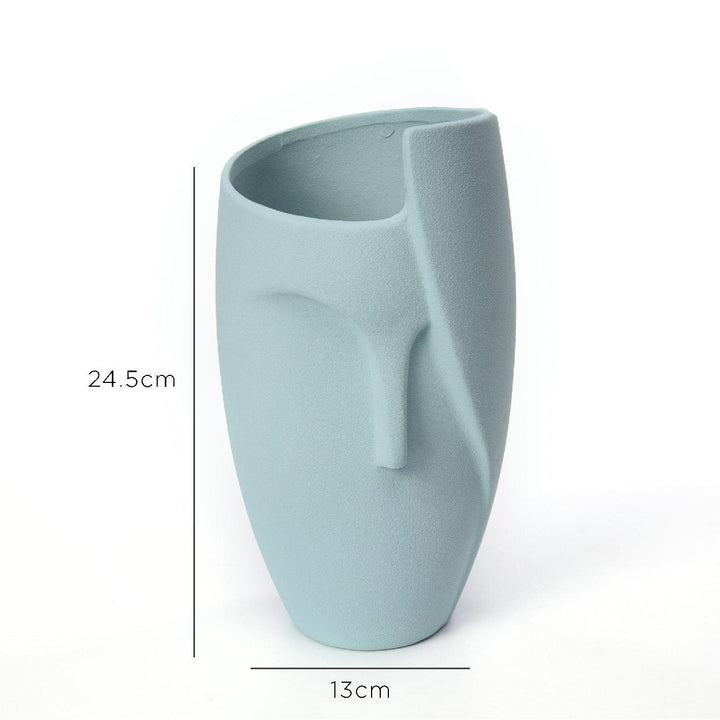 Girl Face Planter Pot – 9.65" Ceramic Head Vase with Anti-Skid Base, No Drainage, for Succulents & Indoor Decor Jade Ariadne