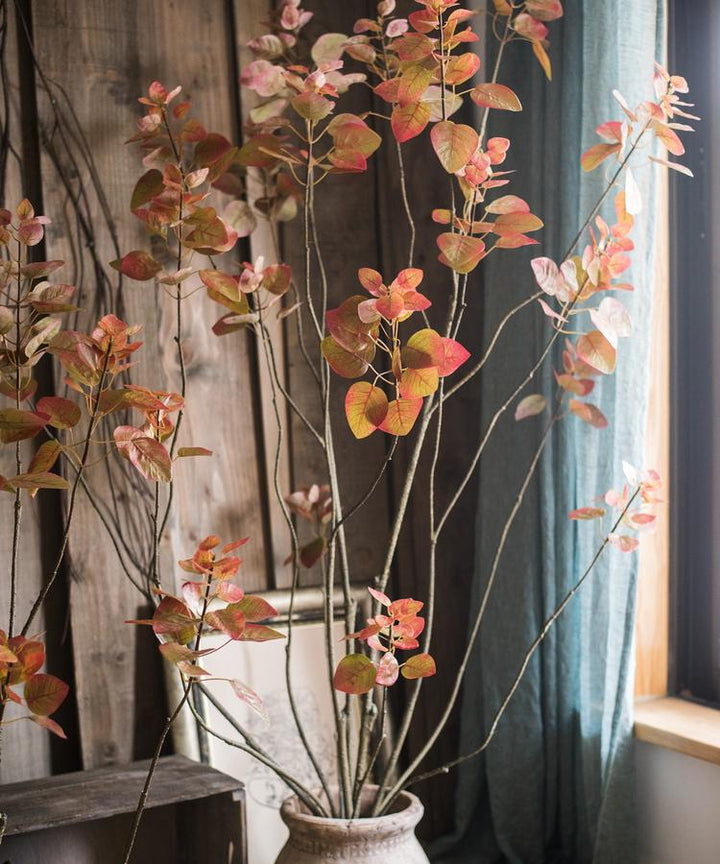 Handmade Artificial Bauhinia Tree in Pot – Realistic Silk Faux Plant Decor (Small & Large Sizes) Sangria Uranus