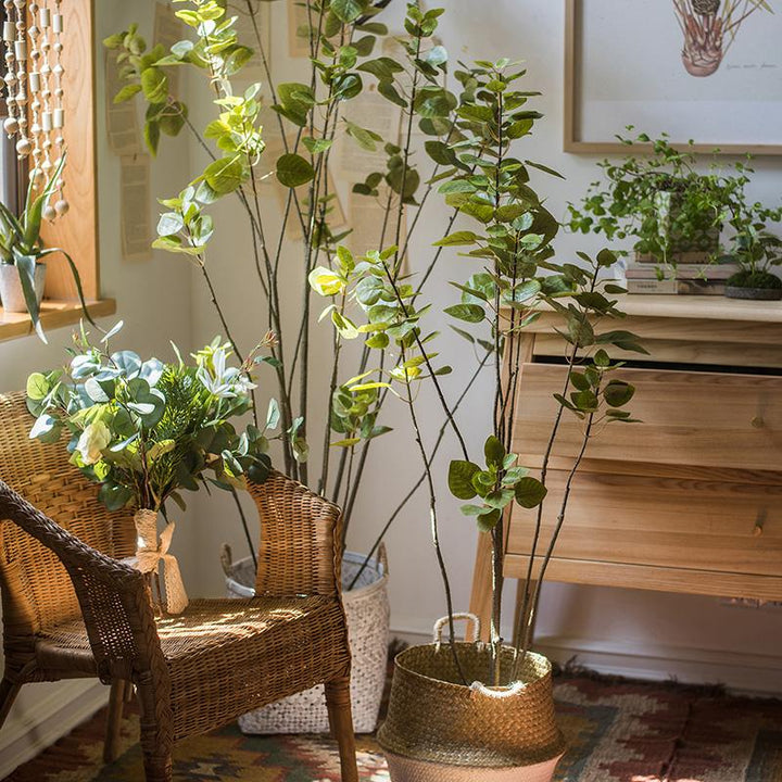 Handmade Artificial Bauhinia Tree in Pot – Realistic Silk Faux Plant Decor (Small & Large Sizes) Sangria Uranus
