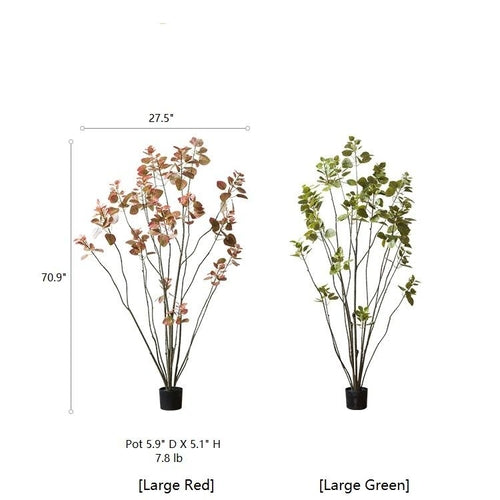 Handmade Artificial Bauhinia Tree in Pot – Realistic Silk Faux Plant Decor (Small & Large Sizes) Sangria Uranus