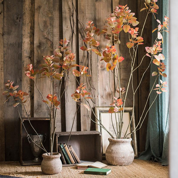 Handmade Artificial Bauhinia Tree in Pot – Realistic Silk Faux Plant Decor (Small & Large Sizes) Sangria Uranus