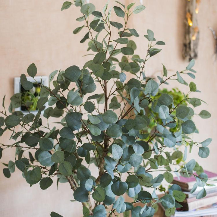 Eucalyptus Artificial Tree – Handmade Faux Plant in Pot – Realistic Indoor Silk Tree Decor (Small & Large Sizes) Sangria Uranus