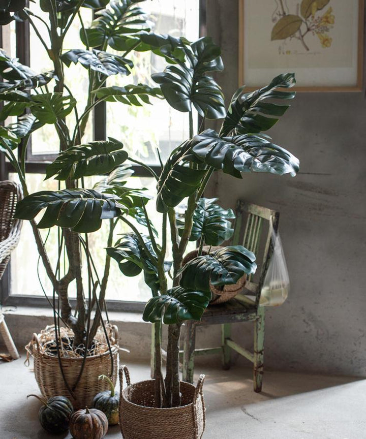 Turtle Leaf Faux Tree – Handmade Artificial Plant in Pot – Indoor Decorative Greenery (Multiple Sizes) Sangria Uranus