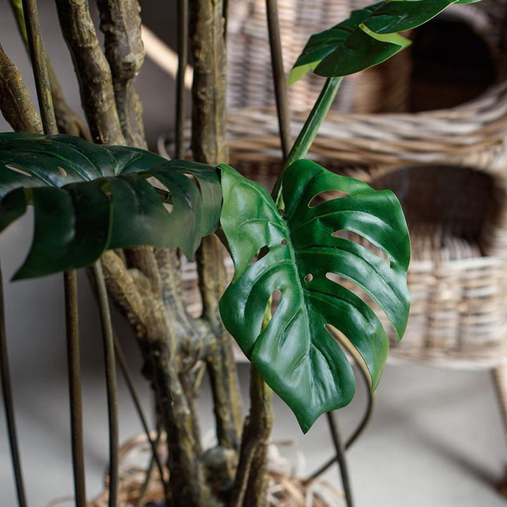 Turtle Leaf Faux Tree – Handmade Artificial Plant in Pot – Indoor Decorative Greenery (Multiple Sizes) Sangria Uranus