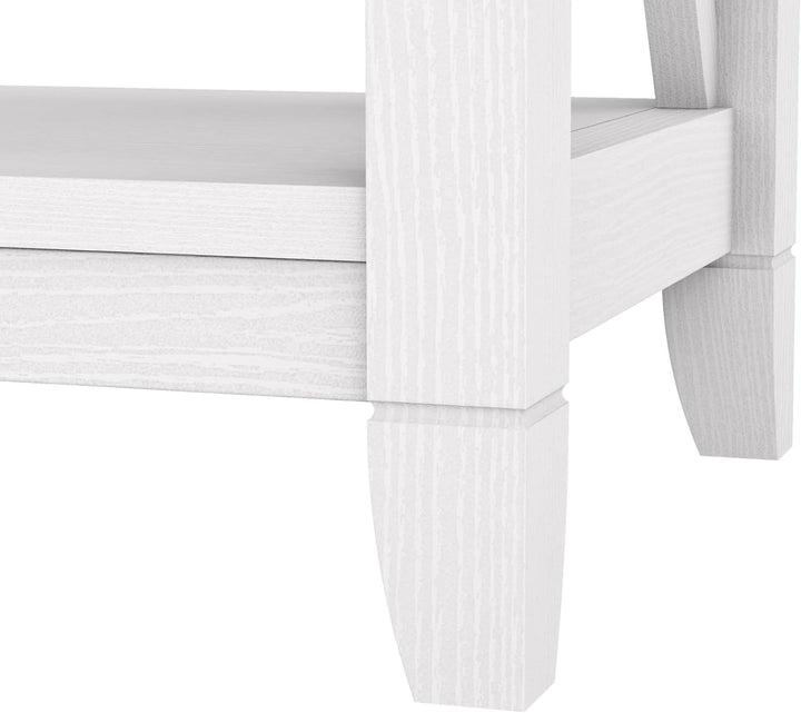 Key West Tall 5-Shelf Modern Farmhouse Bookcase – Adjustable Shelves, Sturdy Post Leg Design, Coastal Rustic Storage for Living Room & Home Office Peach Maple
