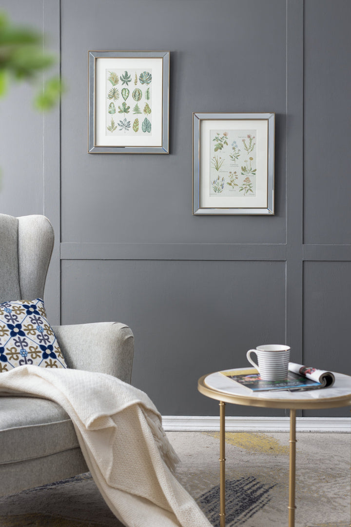 S/2 15.7x19.7' Liana Mirror Framed Wall Art on Mellow Golden Tint Background GH Modern Living