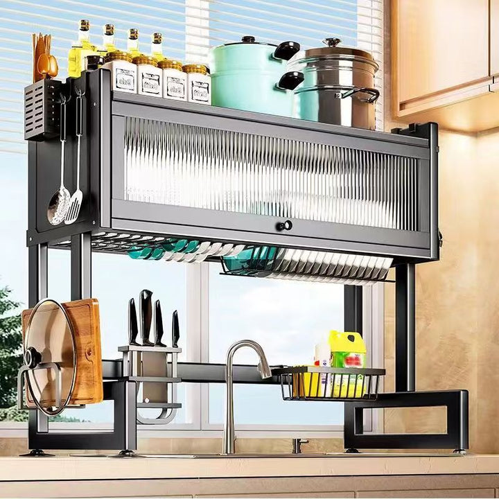 Modern Metal Storage Rack – Minimalist Organizer Shelf for Bathroom, Kitchen, or Office | Space-Saving Design Blue Strawberry