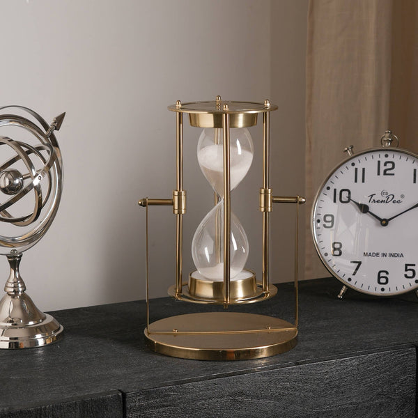 Decorative Aluminium Sand Timer-Hourglass-10X9X14' GH Modern Living
