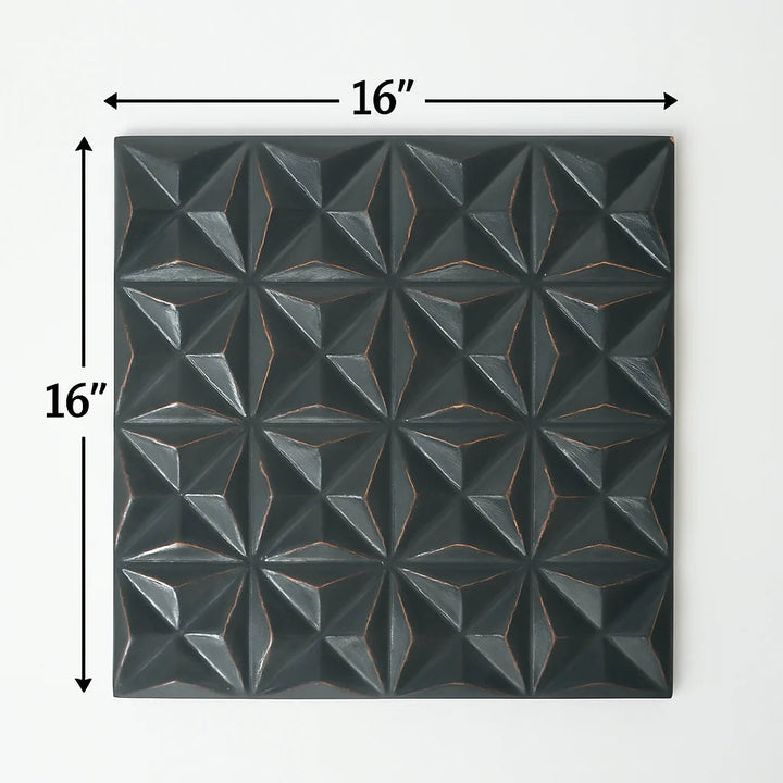 Black Square Shape Handcrafted MDF Wall Decor GH Modern Living