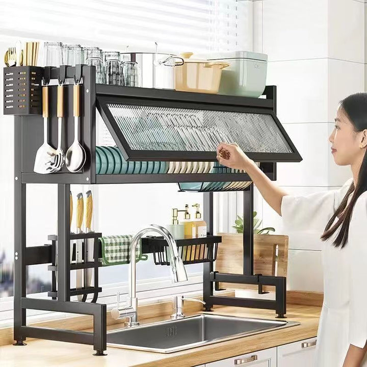 Modern Metal Storage Rack – Minimalist Organizer Shelf for Bathroom, Kitchen, or Office | Space-Saving Design Blue Strawberry