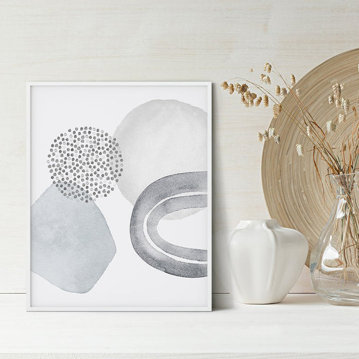 Modern Art Print AT023 – Archival Matte Paper, Unframed, 8"x10" to 11"x14" White Metis